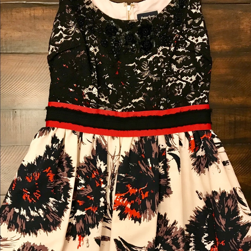 Peter Som cocktail dress lace and sequins